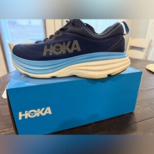 Hoka Dark Blue and Light Blue Athletic Shoes
